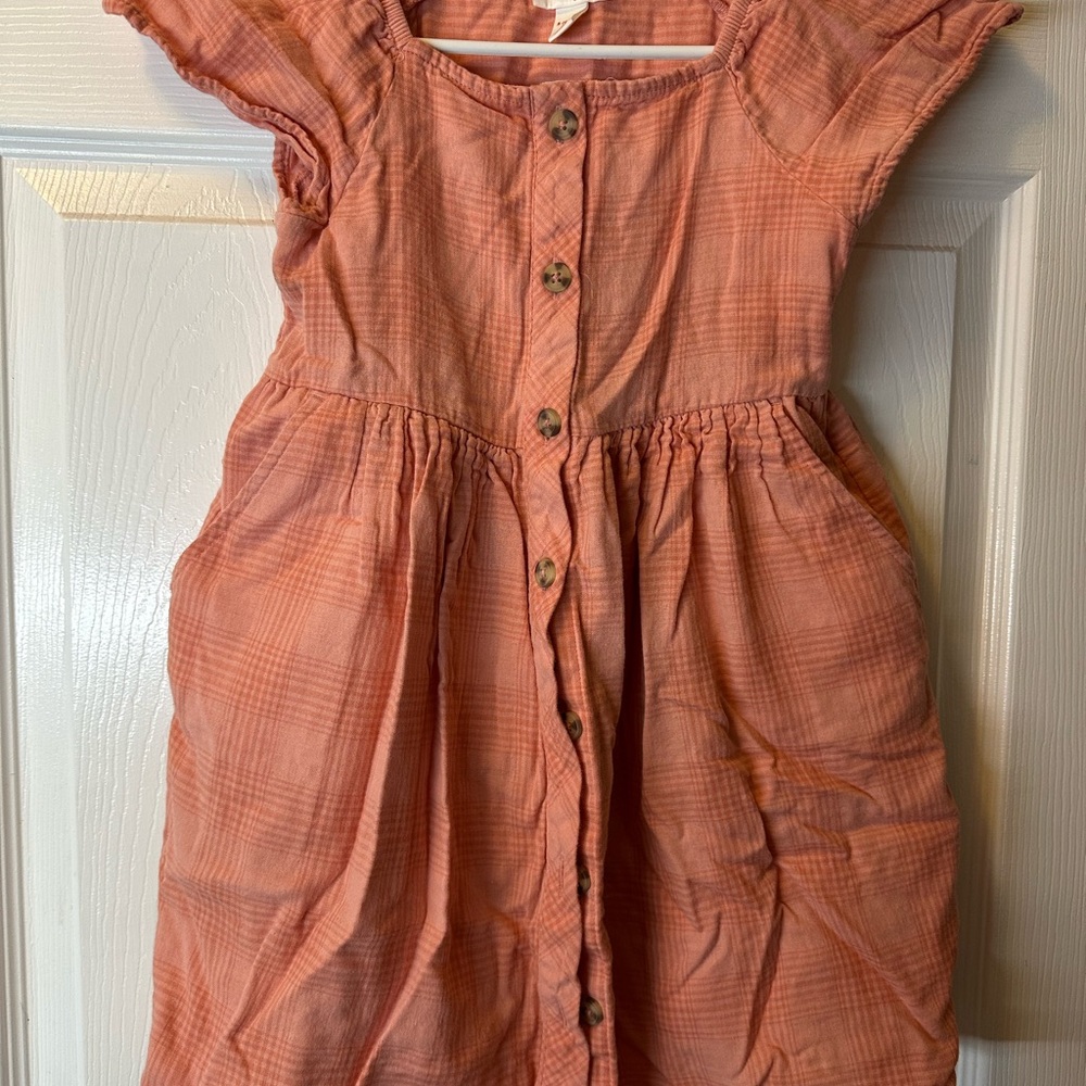 Cat & Jack Peach Button-Front Dress